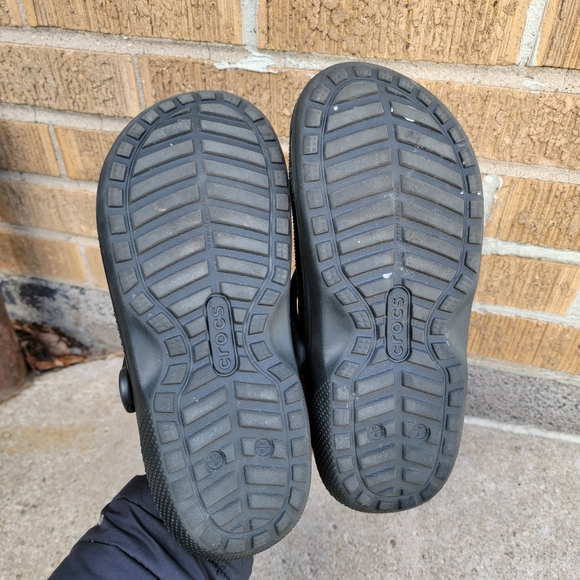 Crocs Black Faux Fur Lined Clogs Mens 6/Womens 8 - Picture 15 of 16